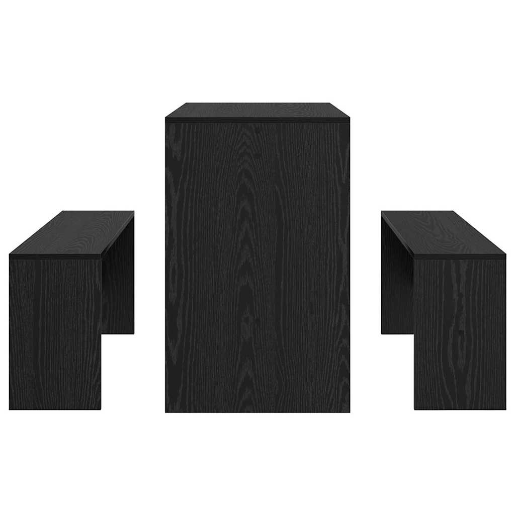 vidaXL Σετ τραπεζαρίας 2 pcs Μαύρη δρυς 97 x 47 x 75 εκ.