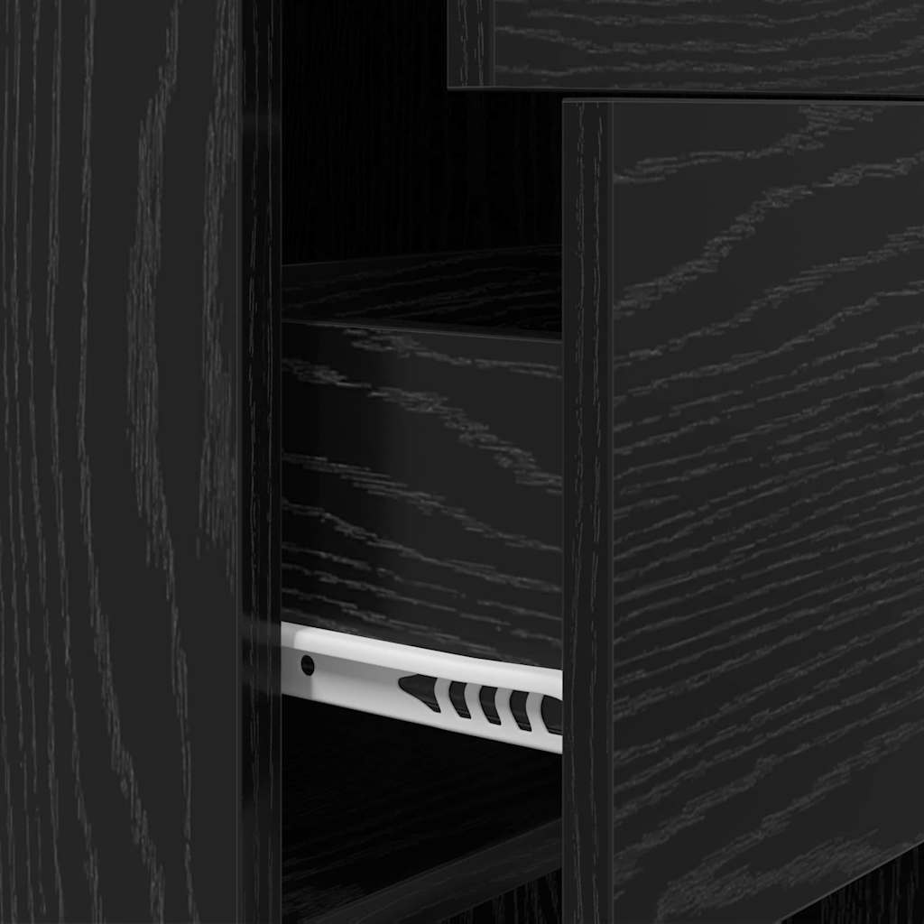 vidaXL Βιβλιοθήκη Μαύρη δρυς 40 x 35 x 180 εκ. Επεξεργασμένο ξύλο