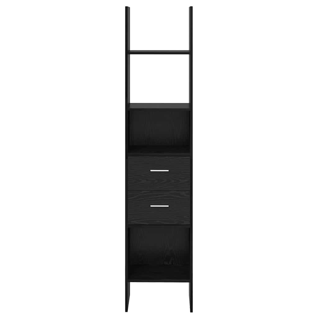 vidaXL Βιβλιοθήκη Μαύρη δρυς 40 x 35 x 180 εκ. Επεξεργασμένο ξύλο