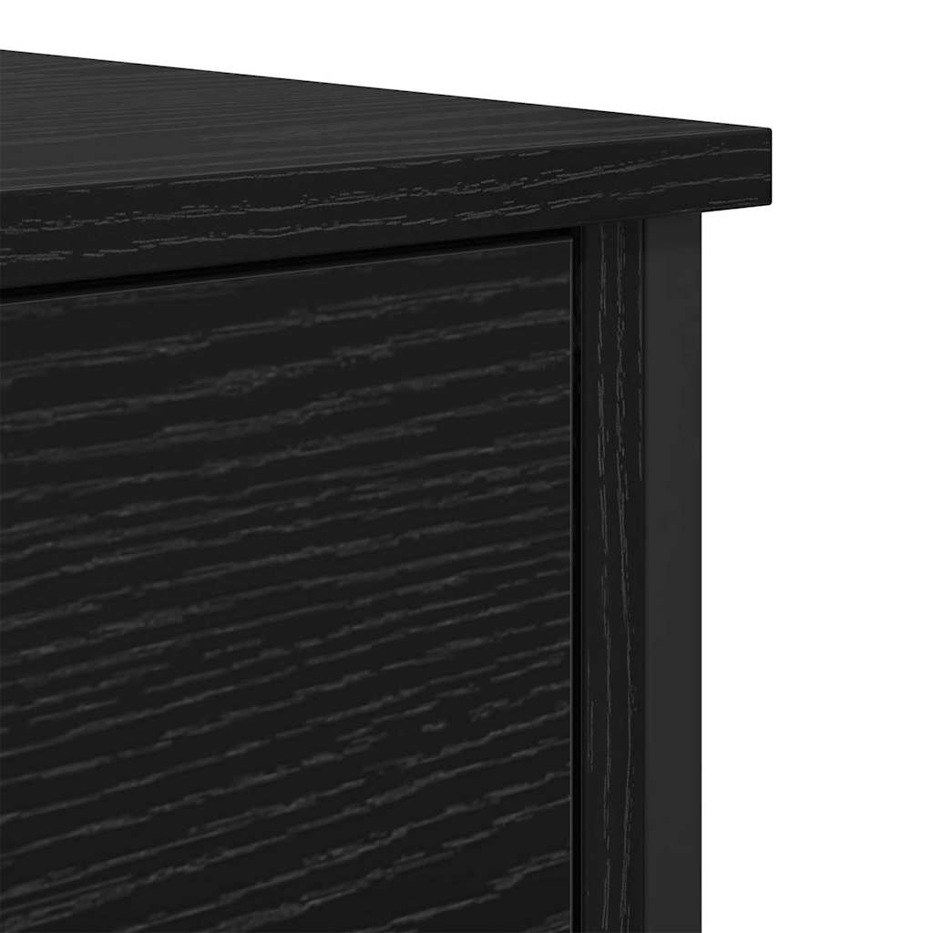 vidaXL Κομοδίνο 2 τμχ. Μαύρη Οξυά 40 x 42 x 60 εκ. Επεξεργασμένο Ξύλο