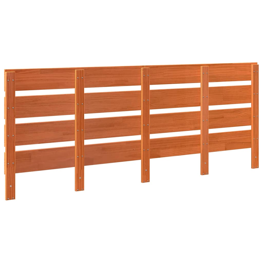 vidaXL Κεφαλάρι Καφέ κεριού 200.5 x 3 x 80 cm Μασίφ ξύλο πεύκου