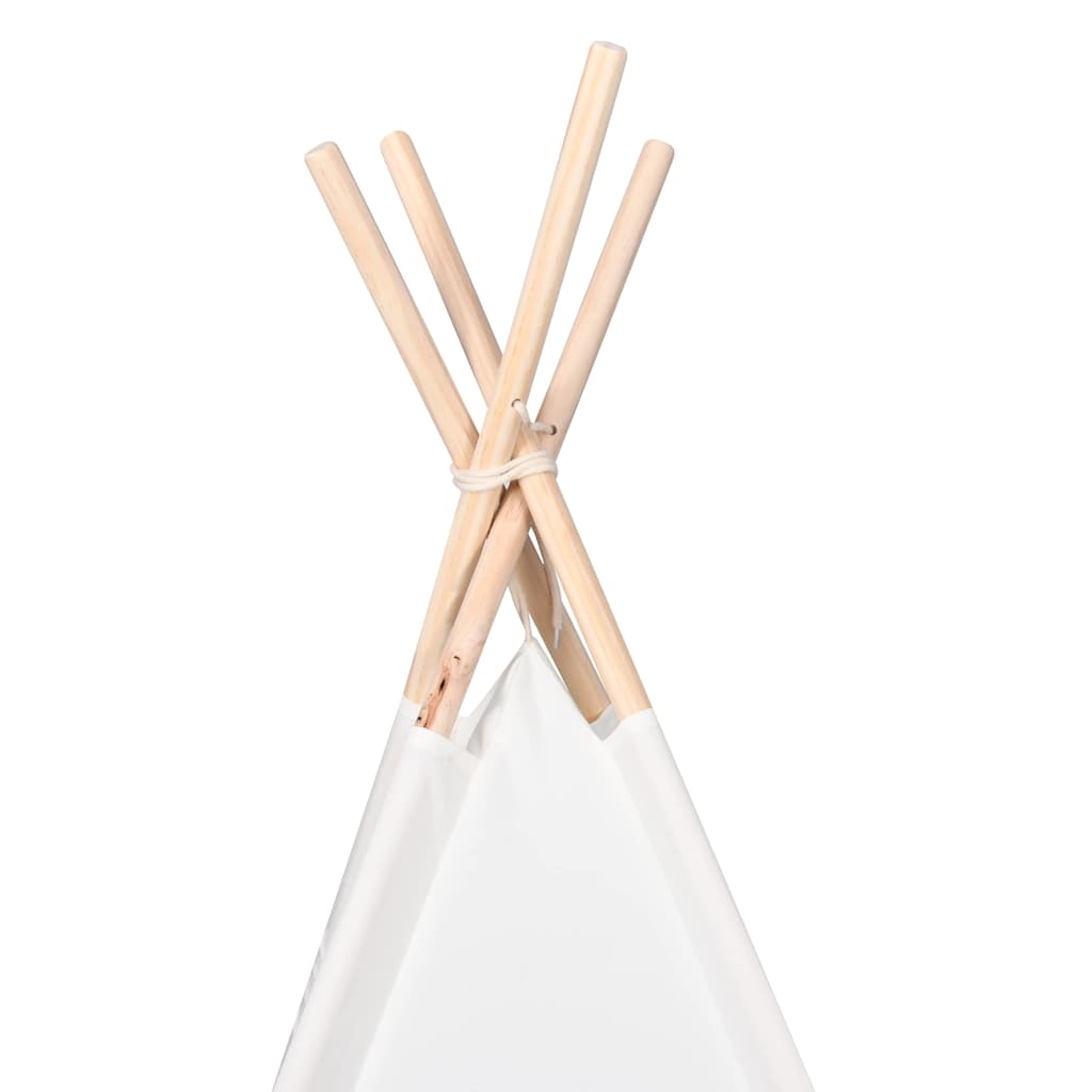 vidaXL Σκηνίτσα Teepee Λευκό 120 x 120 x 150 cm Ύφασμα και Πλαστικό