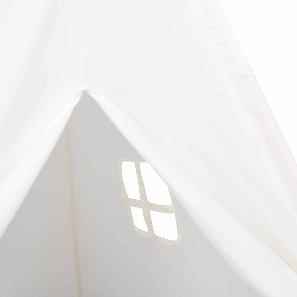 vidaXL Σκηνίτσα Teepee Λευκό 120 x 120 x 150 cm Ύφασμα και Πλαστικό
