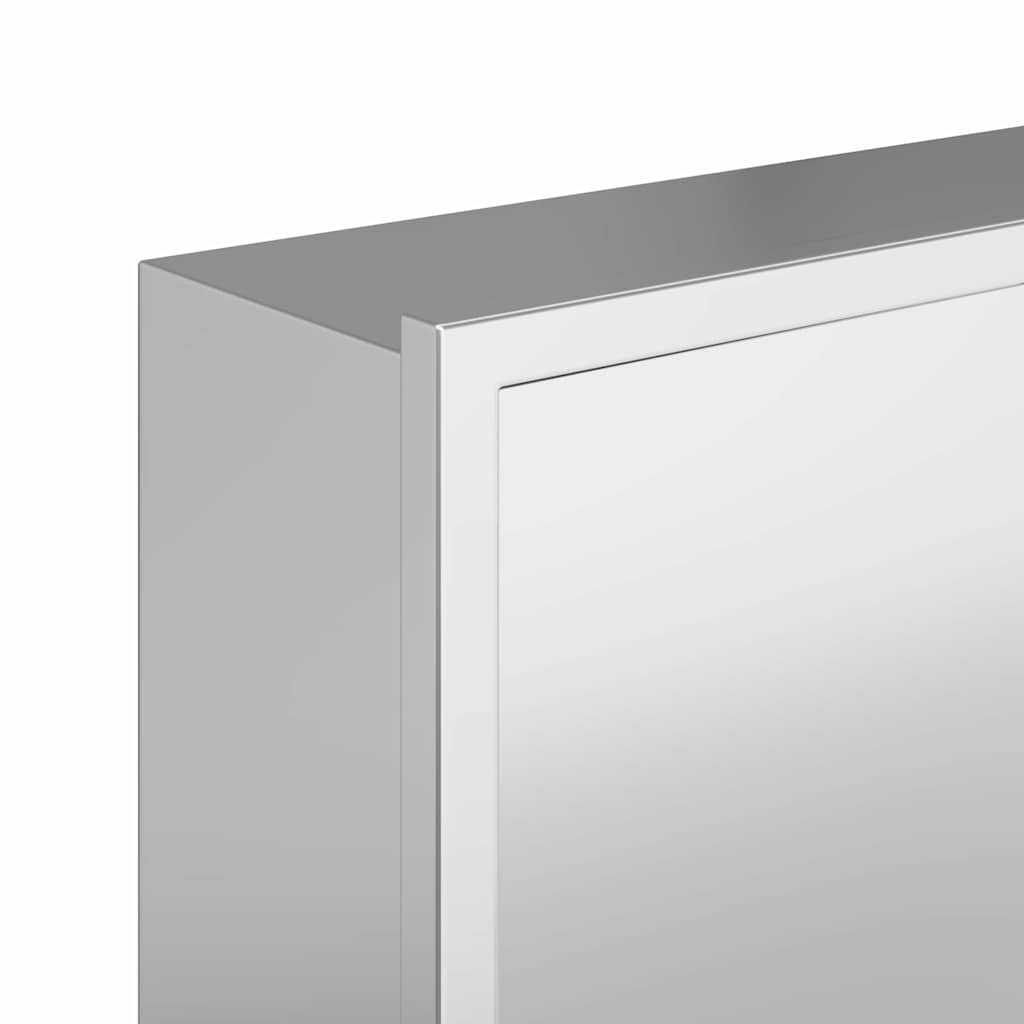 vidaXL Νίτσα Μπάνιου Ασημί 60 x 20 x 9.5 εκ Ανοξείδωτο ατσάλι