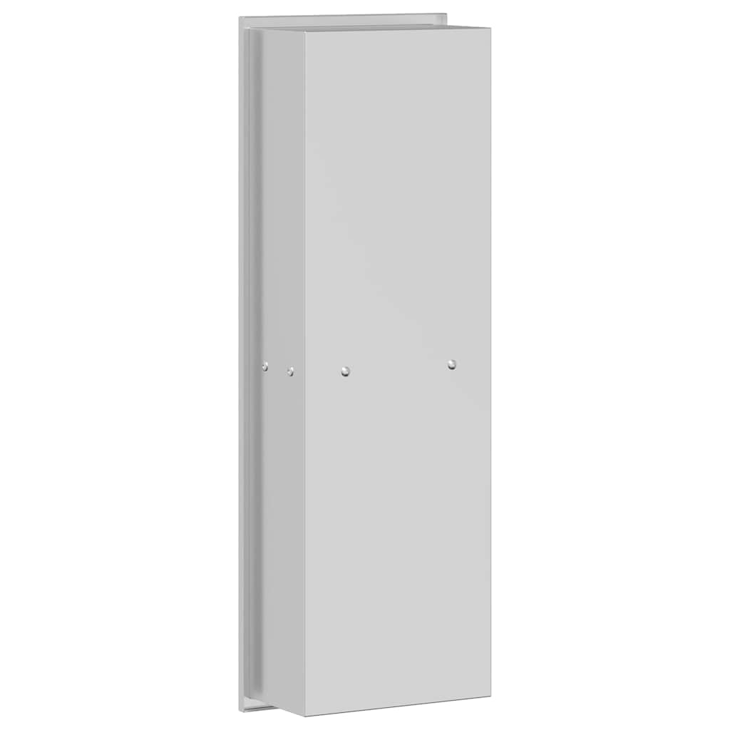 vidaXL Νίτσα Μπάνιου Ασημί 60 x 20 x 9.5 εκ Ανοξείδωτο ατσάλι