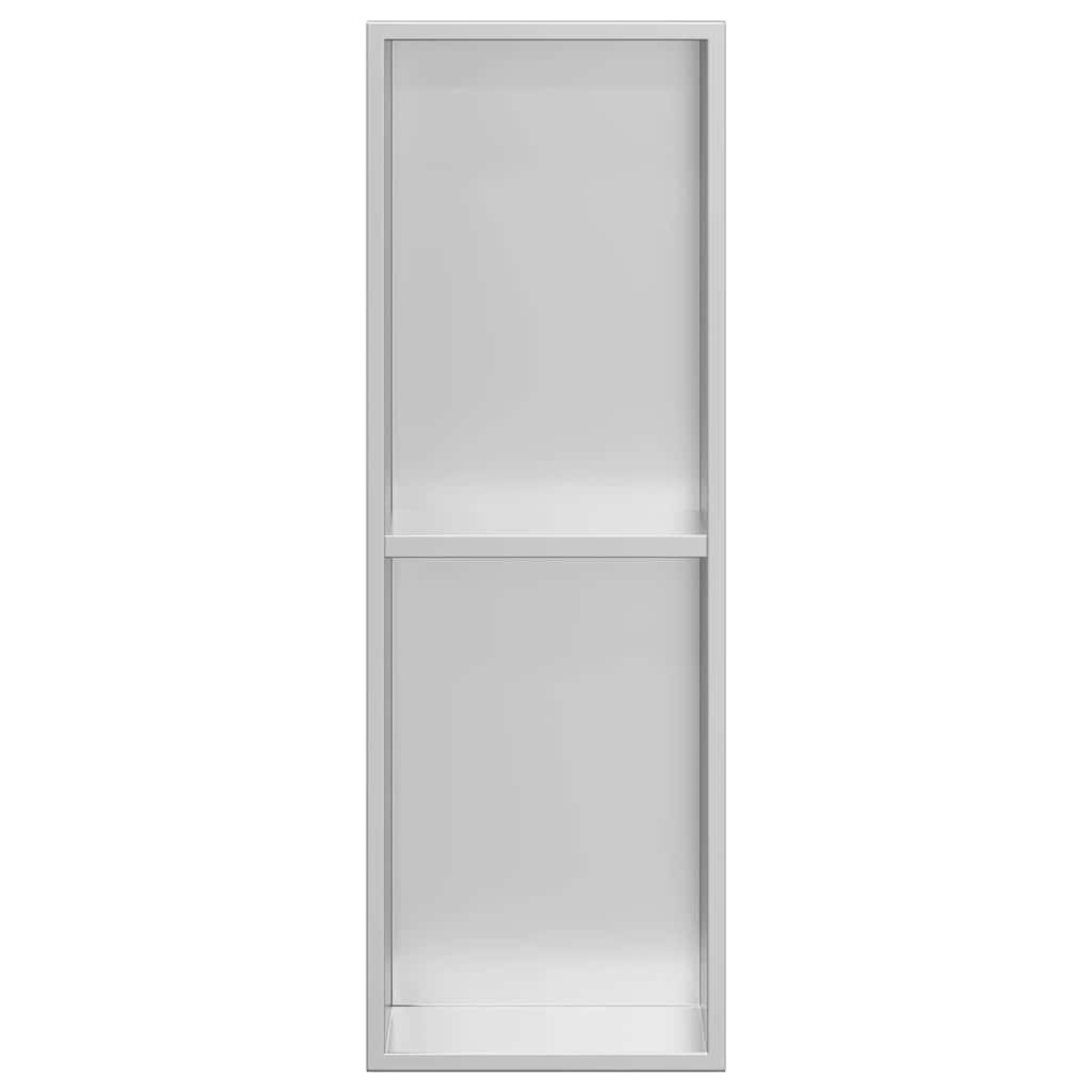 vidaXL Νίτσα Μπάνιου Ασημί 60 x 20 x 9.5 εκ Ανοξείδωτο ατσάλι