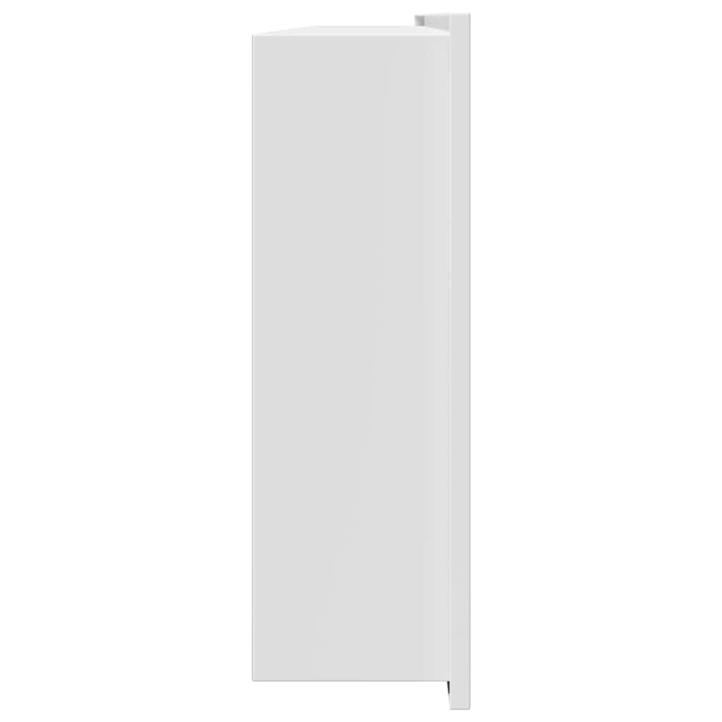 vidaXL Νίτσα Μπάνιου Λευκό 90 x 30 x 9.5 εκ. Ανοξείδωτο ατσάλι