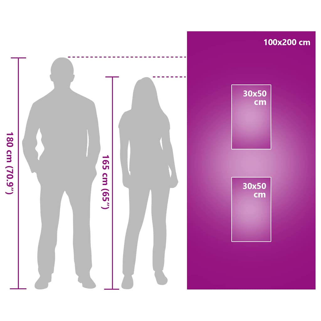vidaXL Σύνολο πετσέτας αθλητισμού 3 pcs Μοβ Πολυεστέρας και Πολυαμίδιο