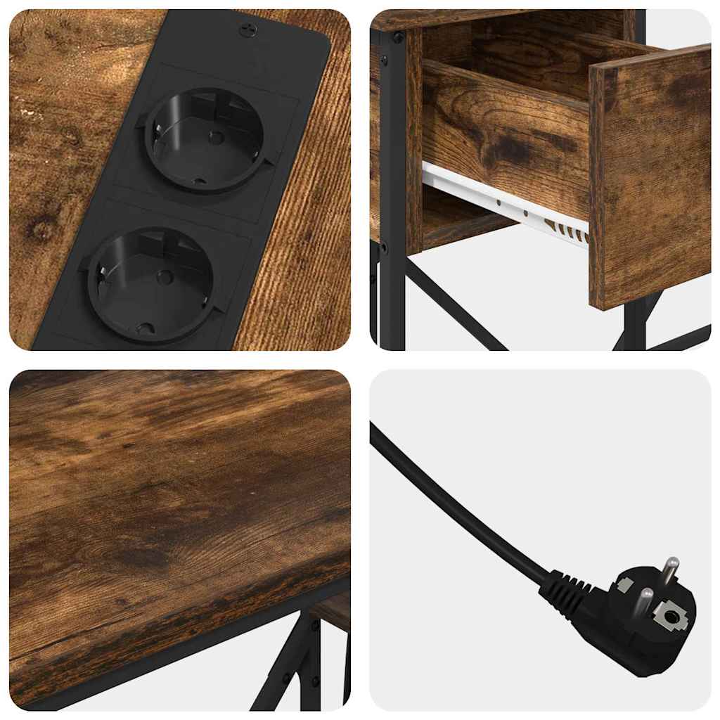 vidaXL Γραφείο Καπνιστή δρυς 120 x 79 x 86.5 εκ. Επεξεργασμένο ξύλο