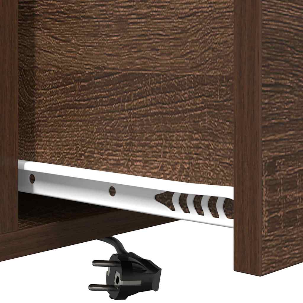 vidaXL Κομοδίνο 2 τμχ. Καφέ δρυς 42 x 41 x 56 εκ. Επεξεργασμένο Ξύλο
