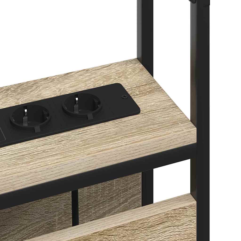 vidaXL Κεφαλάρι Αποθήκης με ράφι Sonoma Δρυς 75 cm Επεξεργασμένο ξύλο