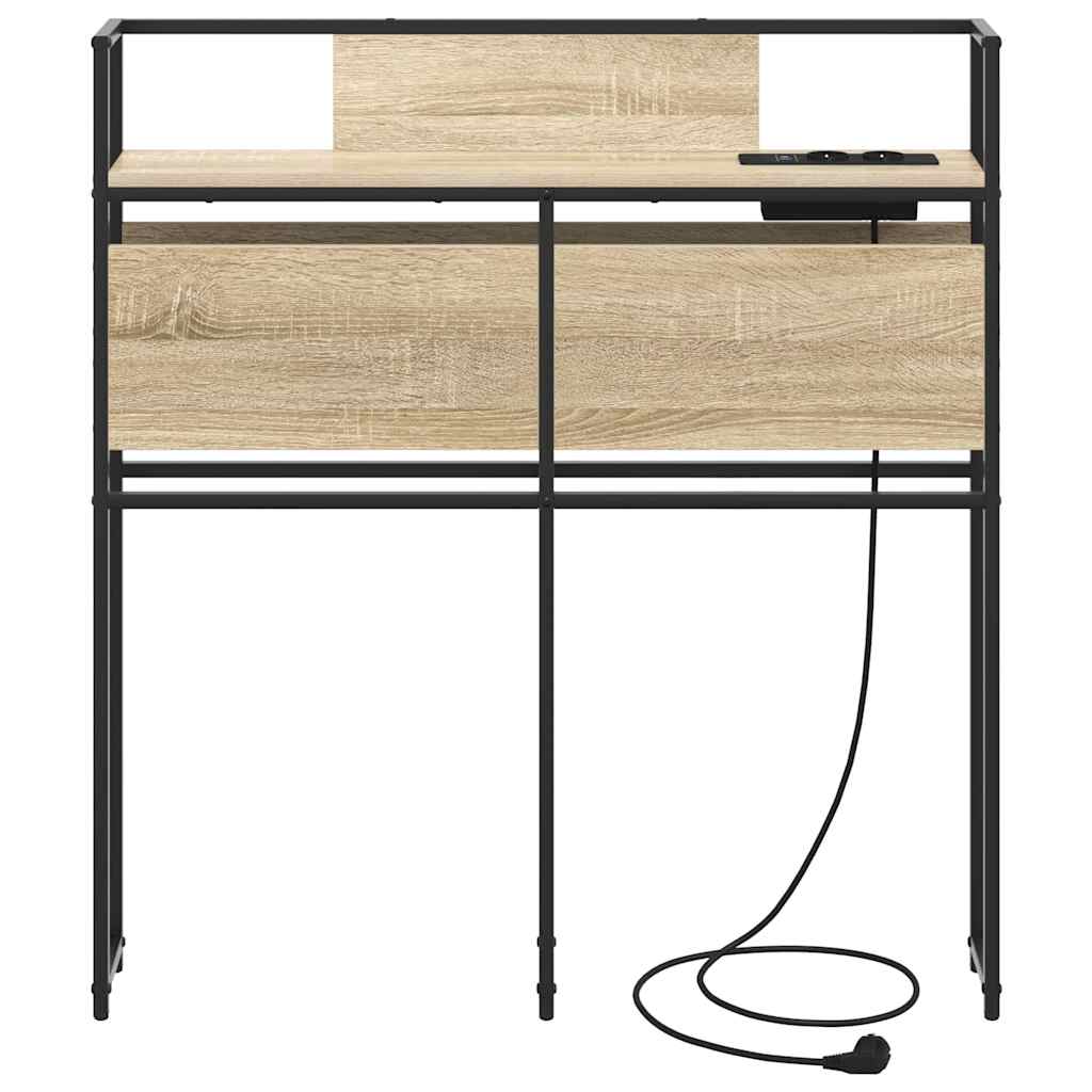 vidaXL Κεφαλάρι Αποθήκης με ράφι Sonoma Δρυς 75 cm Επεξεργασμένο ξύλο