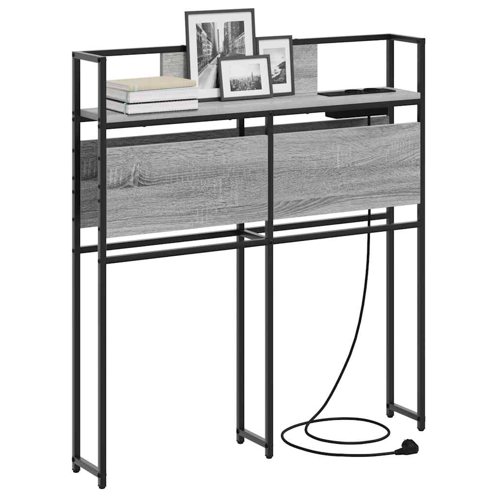 vidaXL Κεφαλάρι Αποθήκης με ράφι Γκρι sonoma 75 cm Επεξεργασμένο ξύλο
