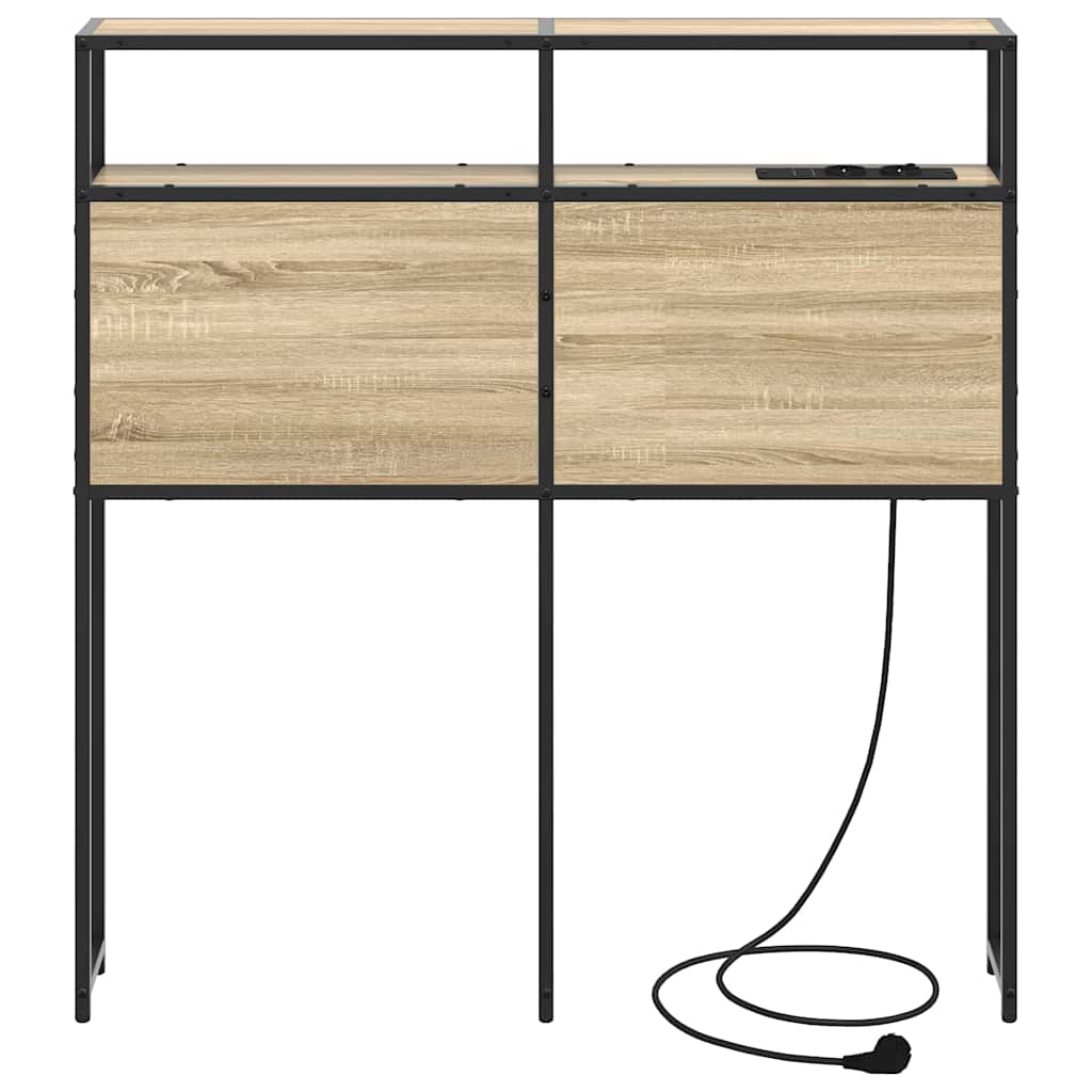 vidaXL Κεφαλάρι Αποθήκης με ράφι Sonoma Δρυς 75 cm Επεξεργασμένο ξύλο