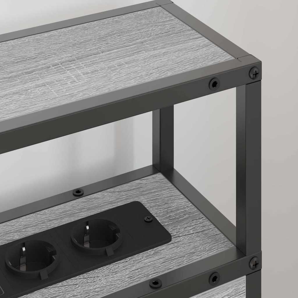 vidaXL Κεφαλάρι Αποθήκης με ράφι Γκρι sonoma 80 cm Επεξεργασμένο ξύλο