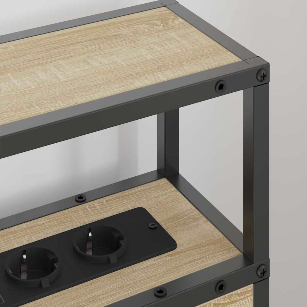 vidaXL Κεφαλάρι Αποθήκης με ράφι Sonoma Δρυς 90 cm Επεξεργασμένο ξύλο