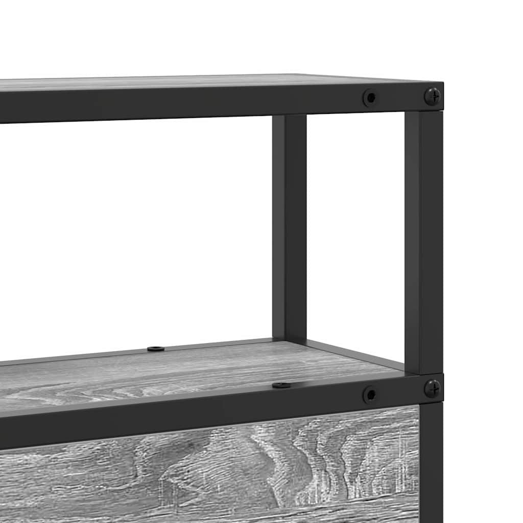 vidaXL Κεφαλάρι Αποθήκης με ράφι Γκρι sonoma 90 cm Επεξεργασμένο ξύλο