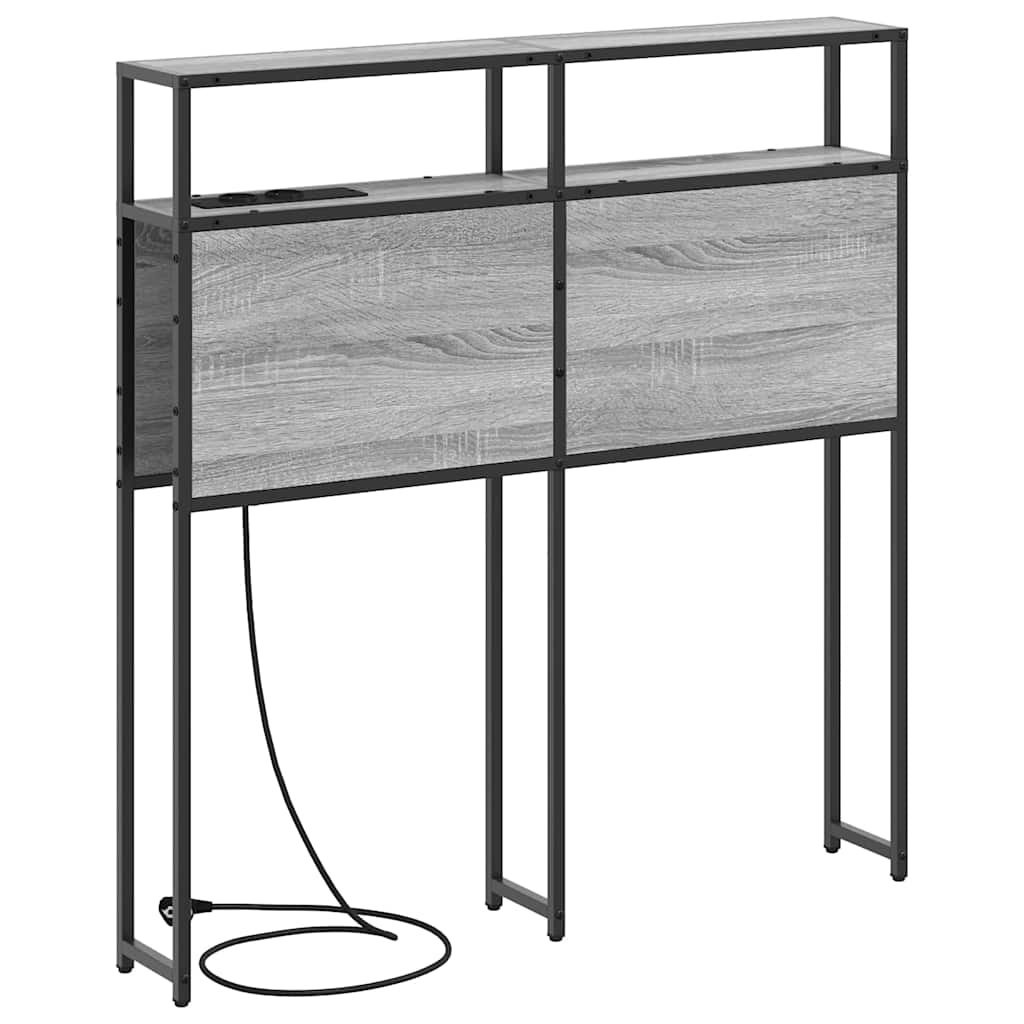 vidaXL Κεφαλάρι Αποθήκης με ράφι Γκρι sonoma 100 cm Επεξεργασμένο ξύλο