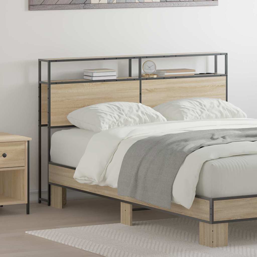 vidaXL Κεφαλάρι Αποθήκης με ράφι Sonoma Δρυς 120 cm Επεξεργασμένο ξύλο