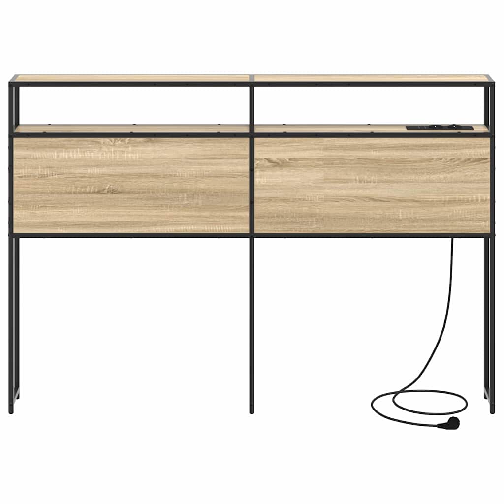 vidaXL Κεφαλάρι Αποθήκης με ράφι Sonoma Δρυς 120 cm Επεξεργασμένο ξύλο