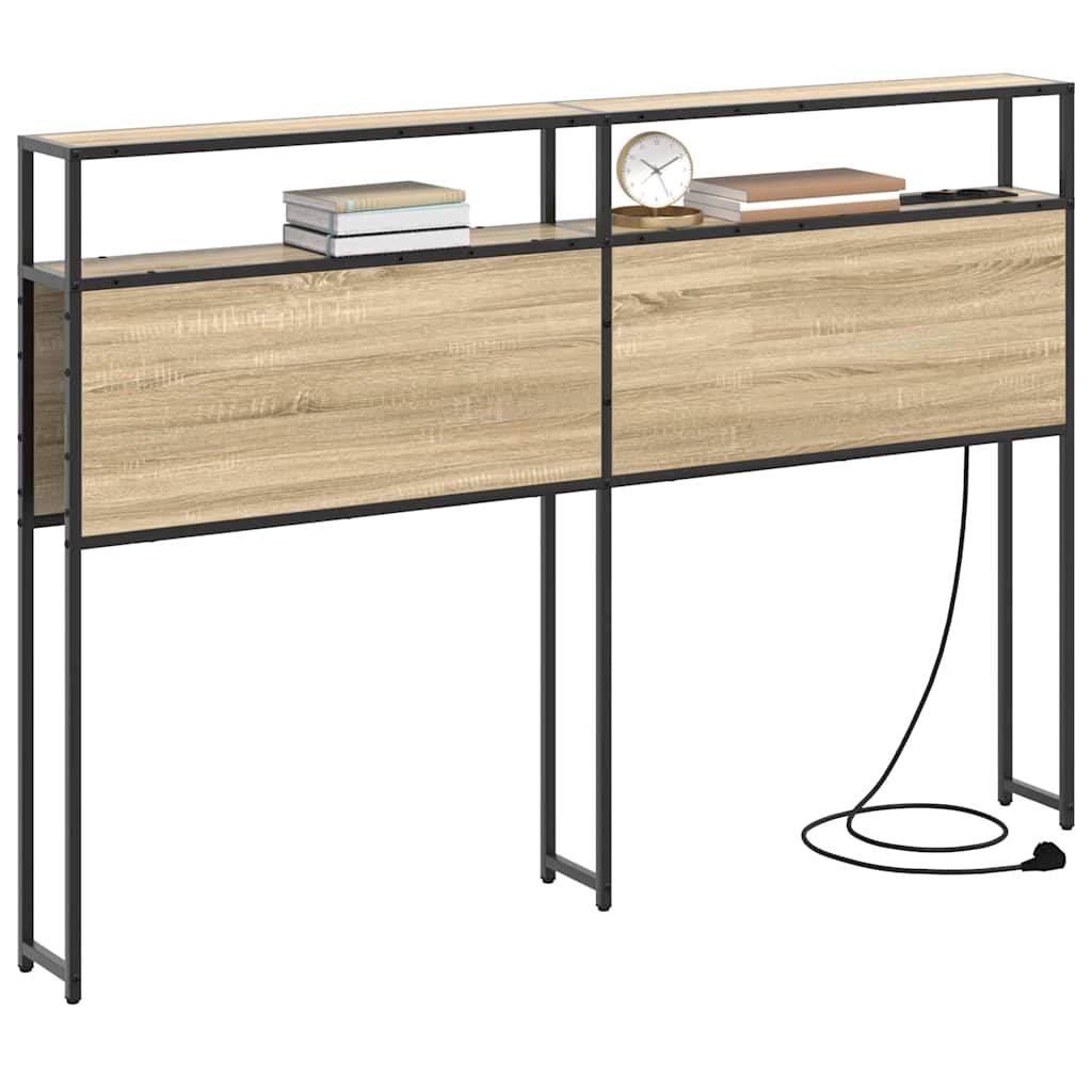 vidaXL Κεφαλάρι Αποθήκης με ράφι Sonoma Δρυς 135 cm Επεξεργασμένο ξύλο