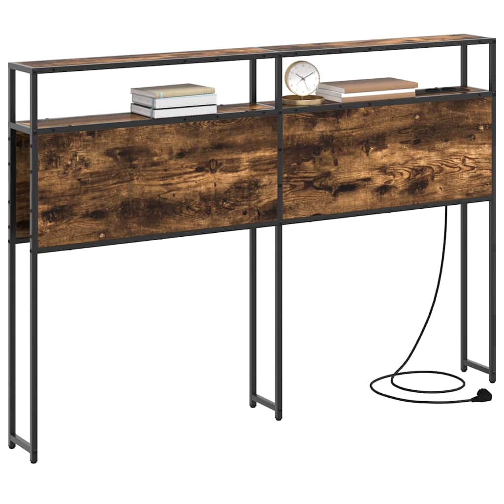 vidaXL Κεφαλάρι Αποθήκης Καπνιστή δρυς 135 cm Επεξεργασμένο ξύλο