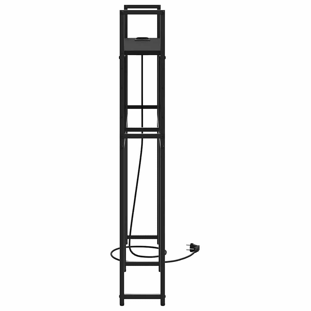 vidaXL Κεφαλάρι Αποθήκης με Σταθμό Φόρτισης Μαύρη δρυς 100 cm