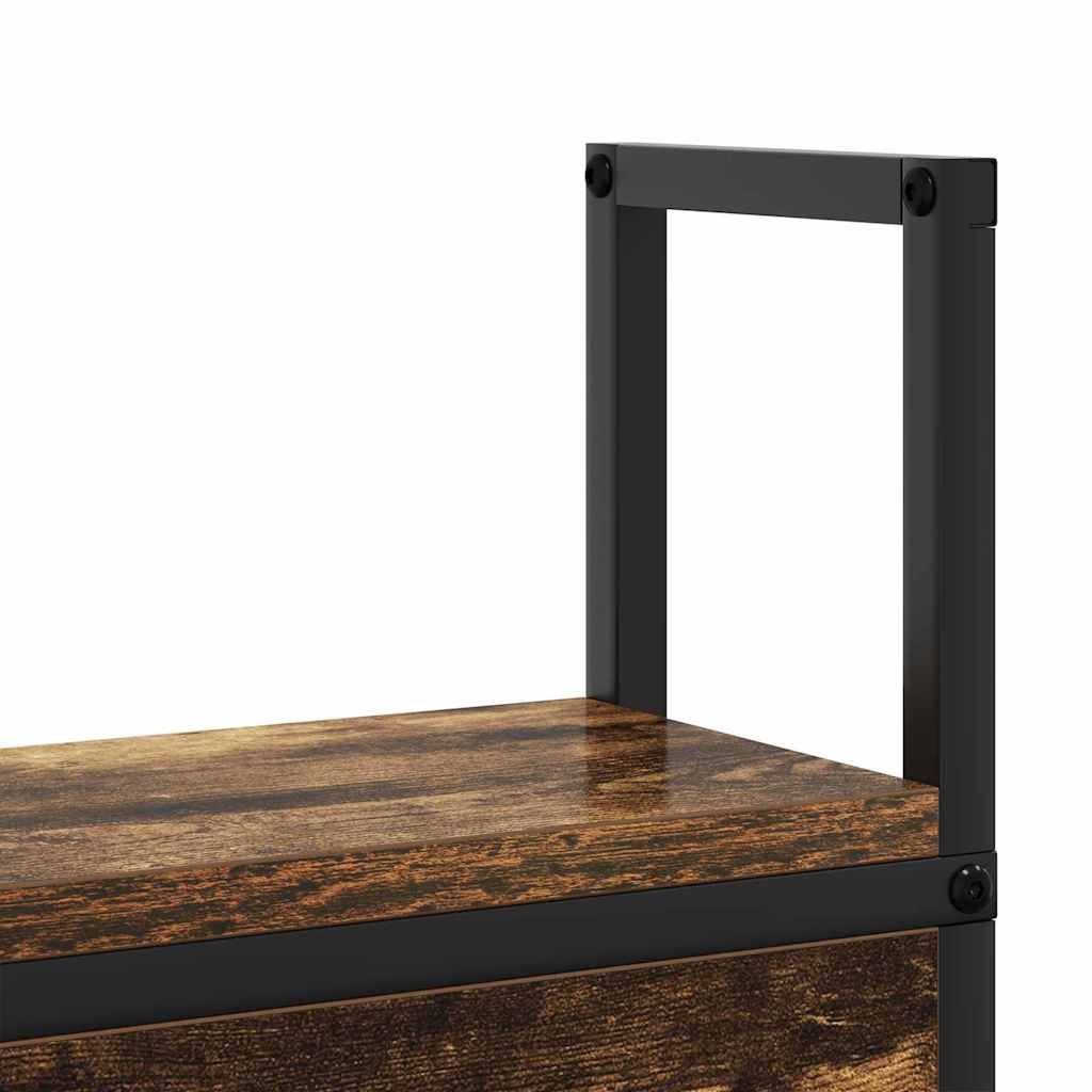 vidaXL Κεφαλάρι Αποθήκης με Σταθμό Φόρτισης Καπνιστή δρυς 120 cm