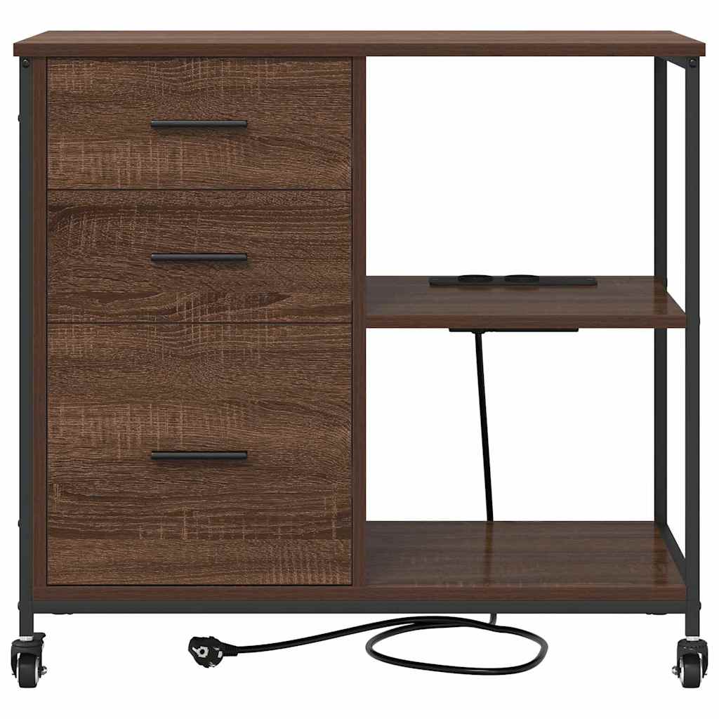 vidaXL Γραφείο Ντουλάπι Καφέ δρυς 76 x 41 x 72 cm Επεξεργασμένο ξύλο