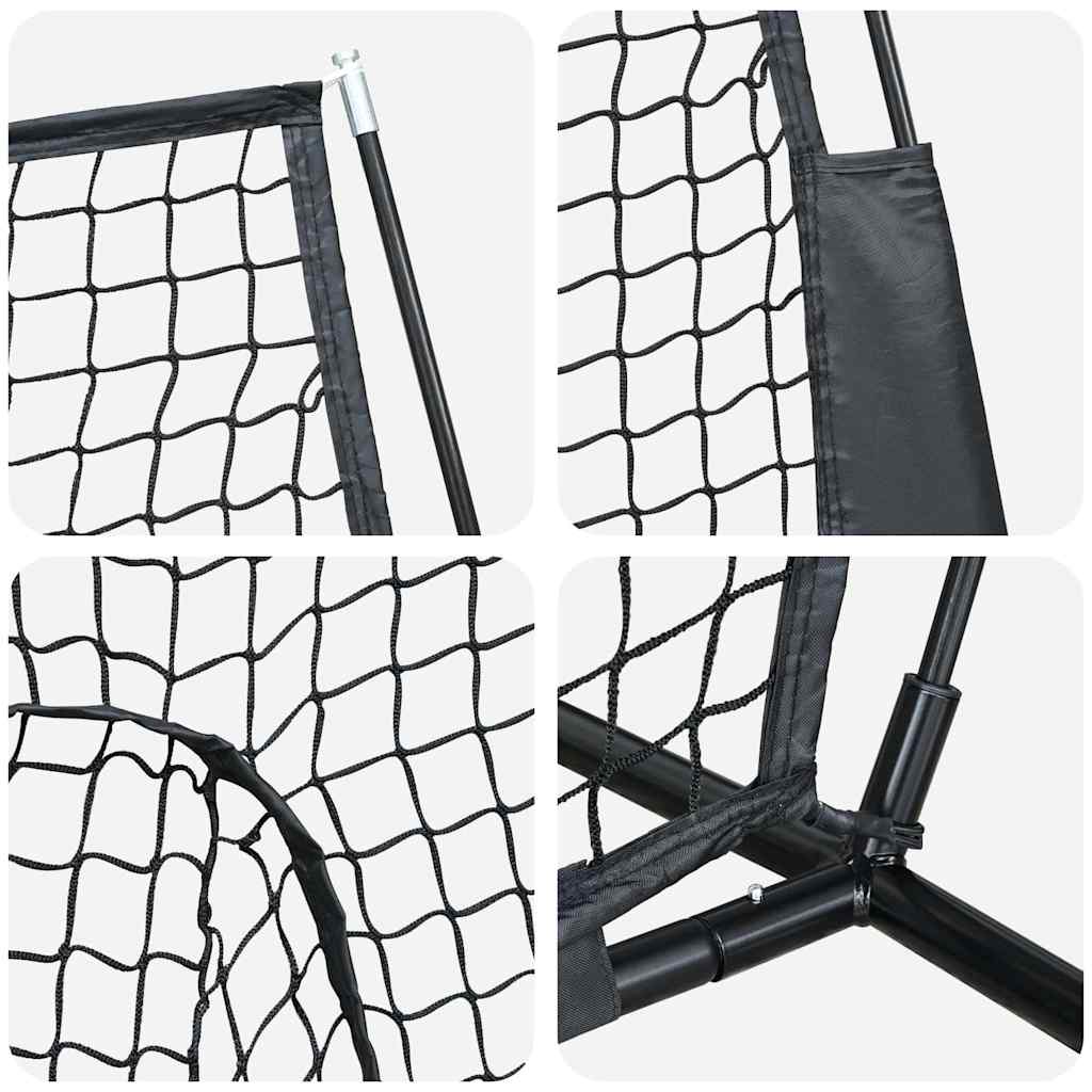 vidaXL Μπέιζμπολ & Σόφτμπολ Μαύρο 250 x 106 x 209 εκ. Πολυεστέρας