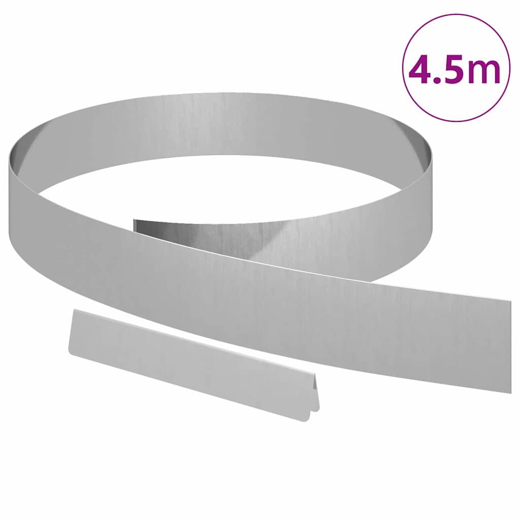 vidaXL Φράχτης Κήπου Ασημί 450 x 10 εκ Γαλβανισμένος χάλυβας