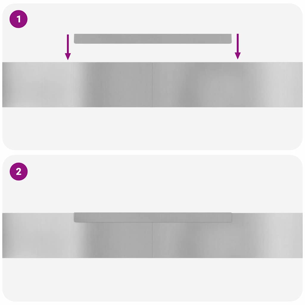 vidaXL Φράχτης Κήπου 4 pcs Ασημί 450 x 10 εκ Γαλβανισμένος χάλυβας