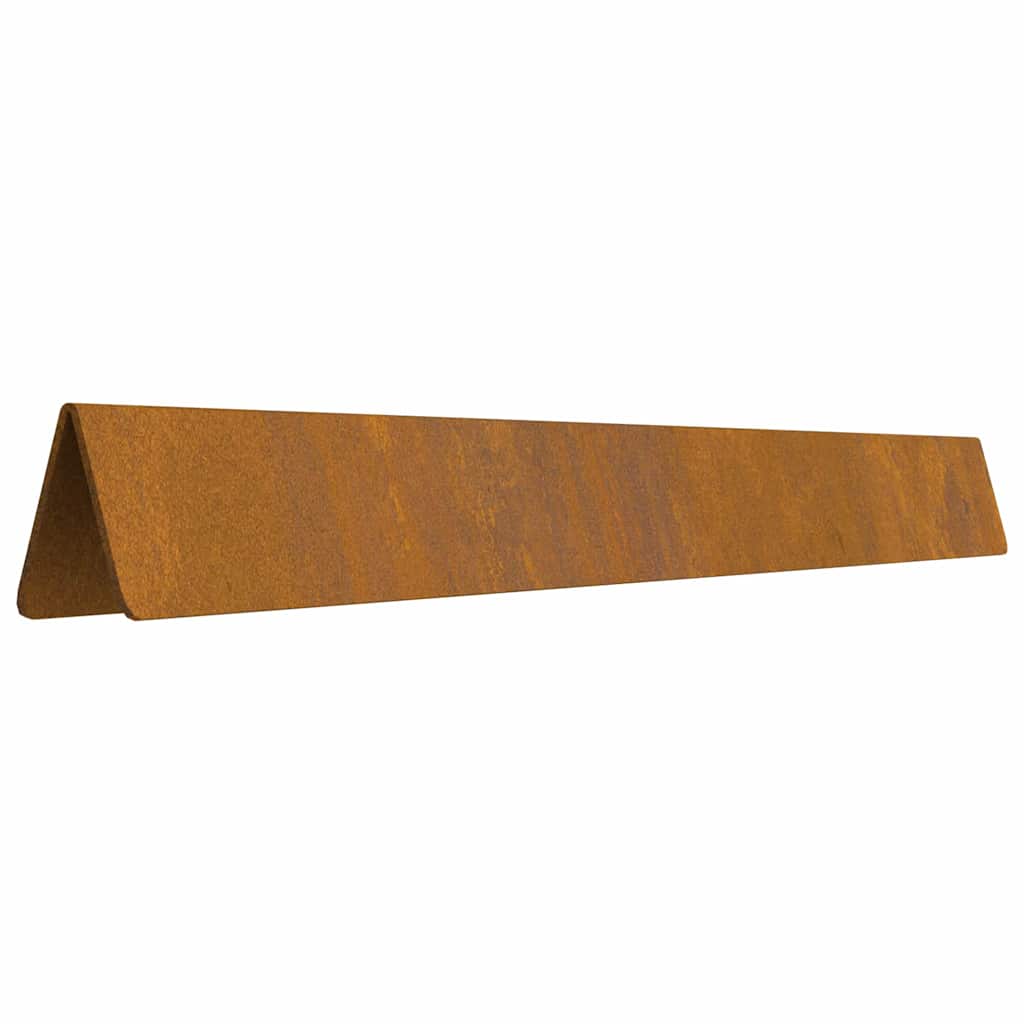 vidaXL Φράχτης Κήπου Σκ rusty 450 x 15 εκ Ατσάλι σκληρυθέν στον αέρα