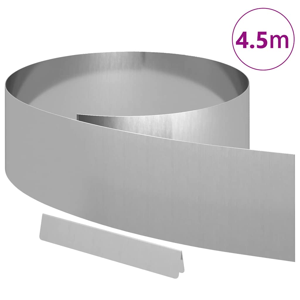 vidaXL Φράχτης Κήπου Ασημί 450 x 20 εκ Γαλβανισμένος χάλυβας