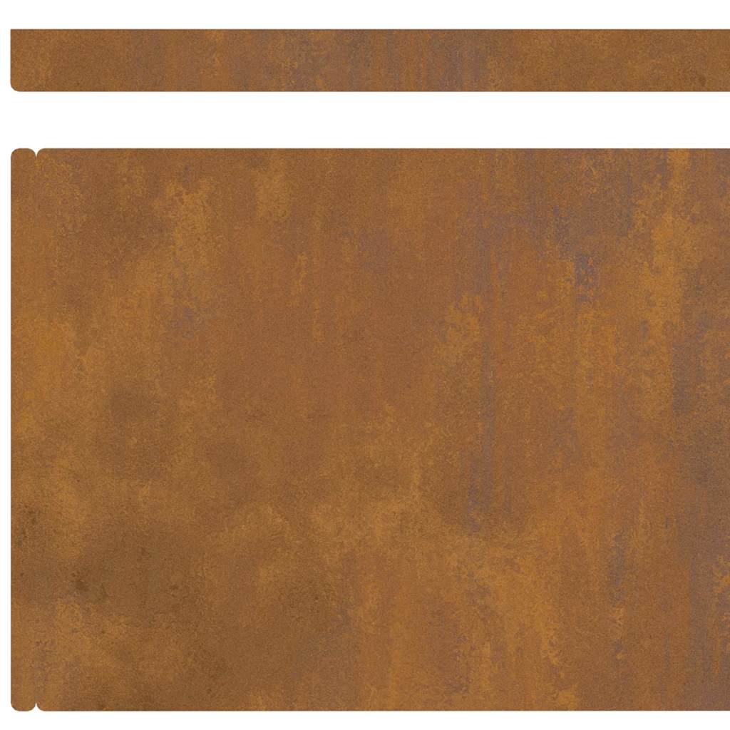 vidaXL Φράχτης Κήπου 4 pcs Σκ rusty 450 x 20 εκ