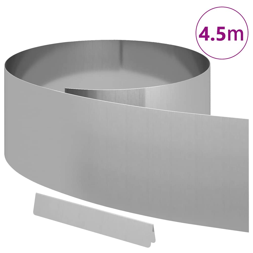 vidaXL Φράχτης Κήπου Ασημί 450 x 25 εκ Γαλβανισμένος χάλυβας