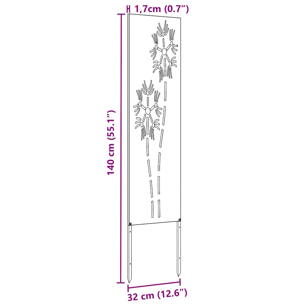 vidaXL Οθόνη Ιδιωτικότητας Κήπου Μαιανδρικό σχέδιο Λευκό 32 χ 140 εκ