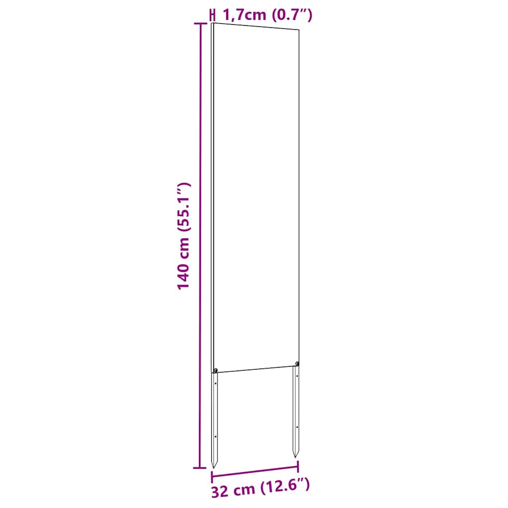 vidaXL Οθόνη Ιδιωτικότητας Κήπου Μαιανδρικό σχέδιο Ανθρακί 32 χ 140 εκ