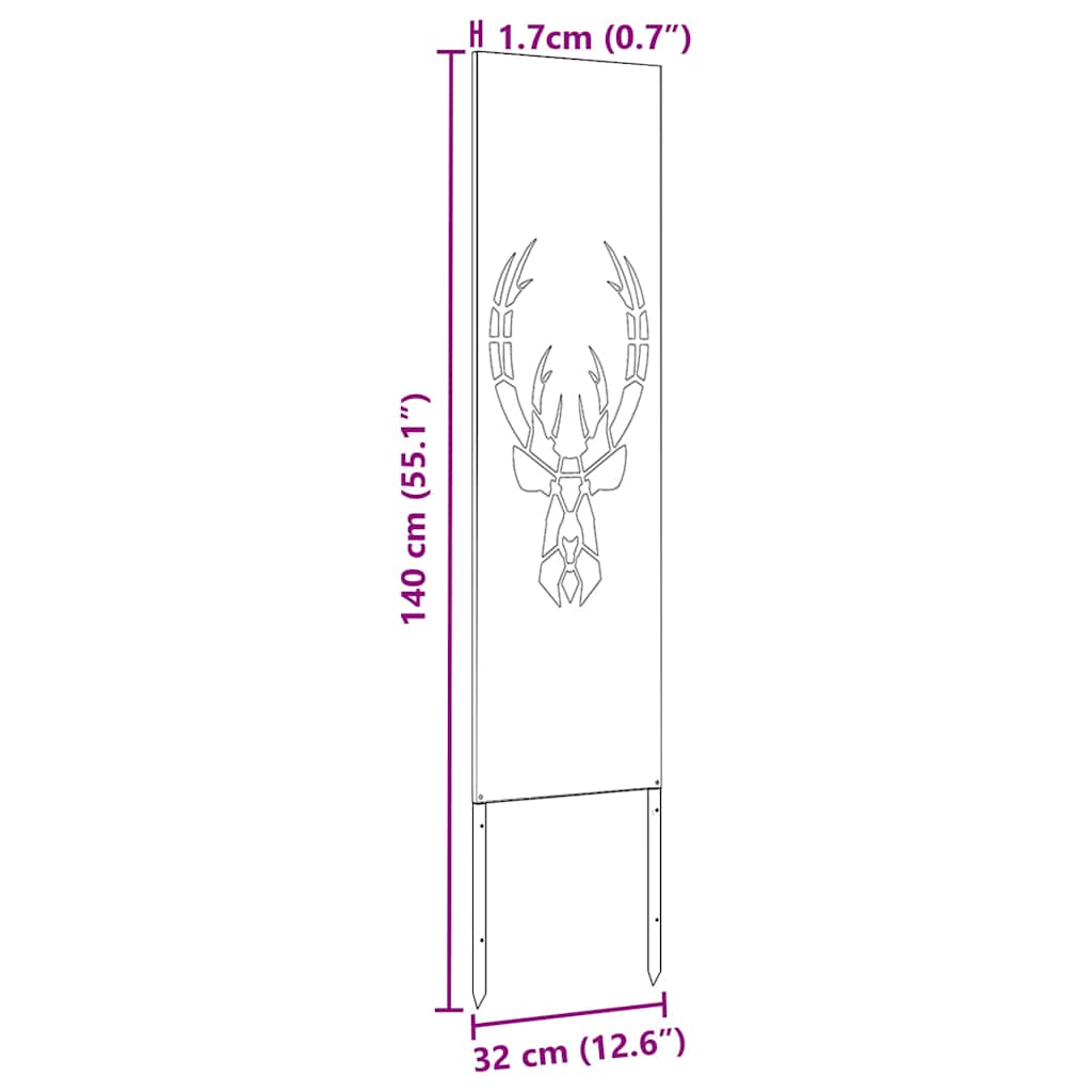 vidaXL Οθόνη Ιδιωτικότητας Κήπου Animal Print Σκ rusty 32 χ 140 εκ