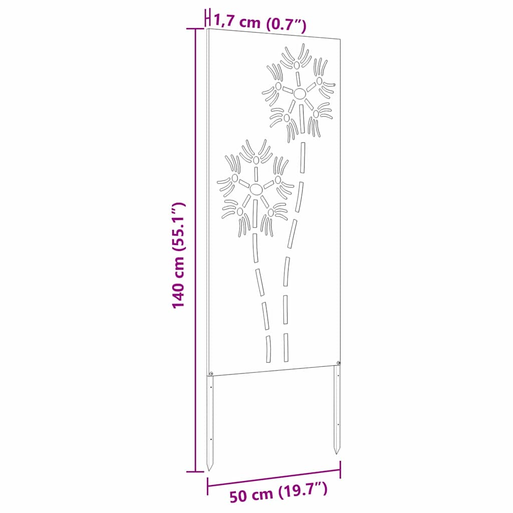 vidaXL Οθόνη Ιδιωτικότητας Κήπου Μαιανδρικό σχέδιο Λαδί 50 x 140 εκ