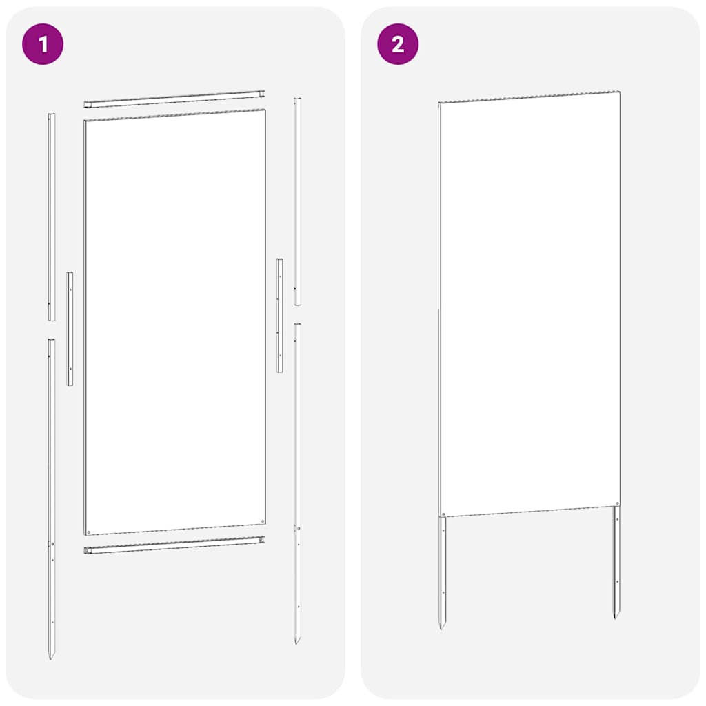 vidaXL Διακοσμητική Πλάκα Κήπου Άλλο Ανθρακί 50 x 140 cm