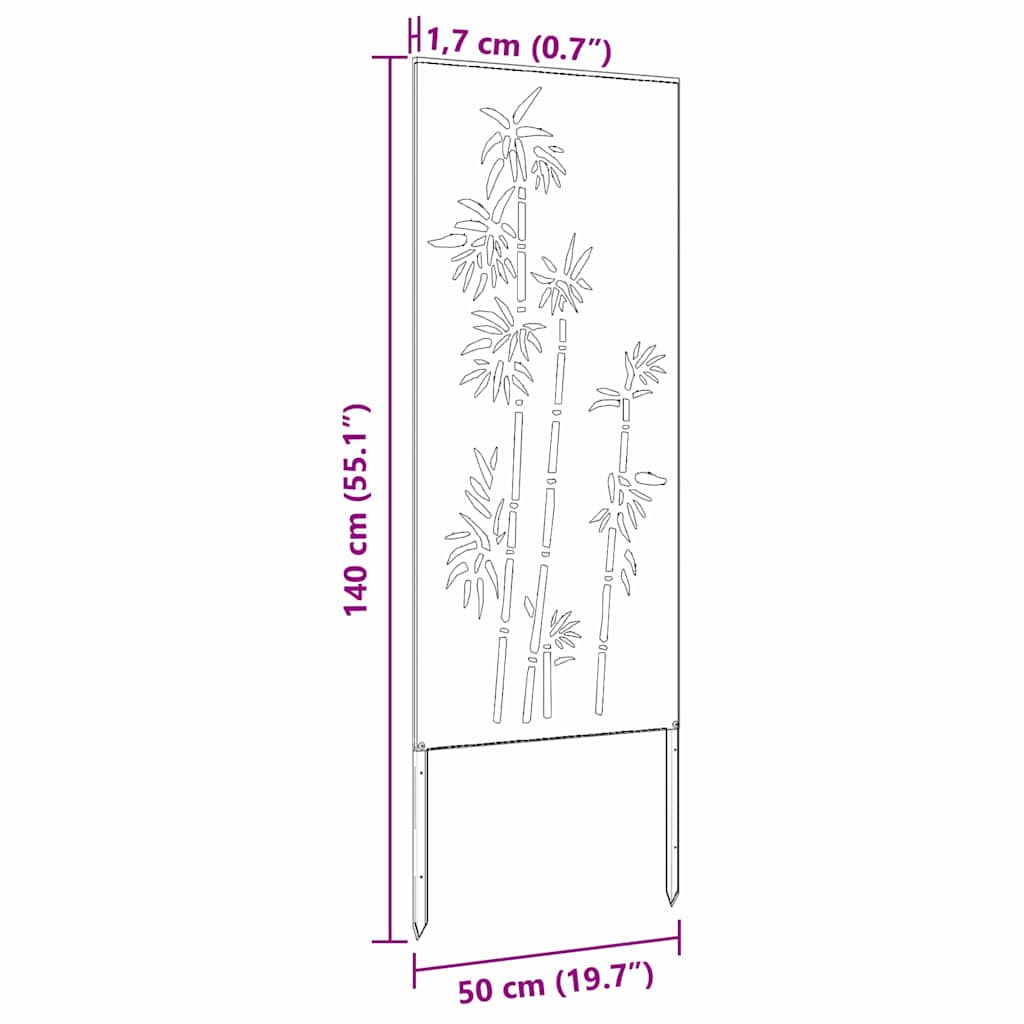 vidaXL Οθόνη Ιδιωτικότητας Κήπου Floral Ανθρακί 50 x 140 εκ