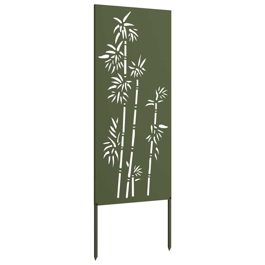 vidaXL Οθόνη Ιδιωτικότητας Κήπου Floral Λαδί 50 x 140 εκ