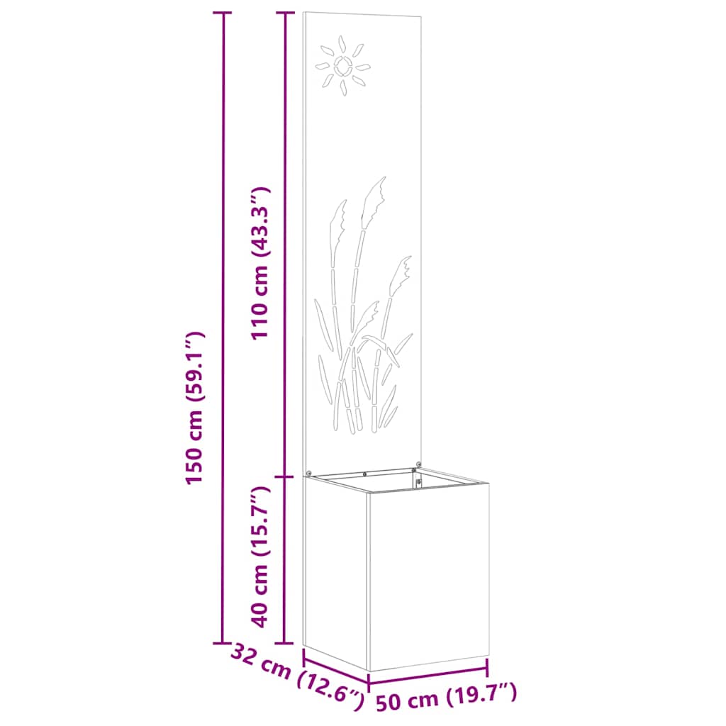 vidaXL Οθόνη Ιδιωτικότητας Κήπου Μαιανδρικό σχέδιο Ασημί 32 x 140 εκ.