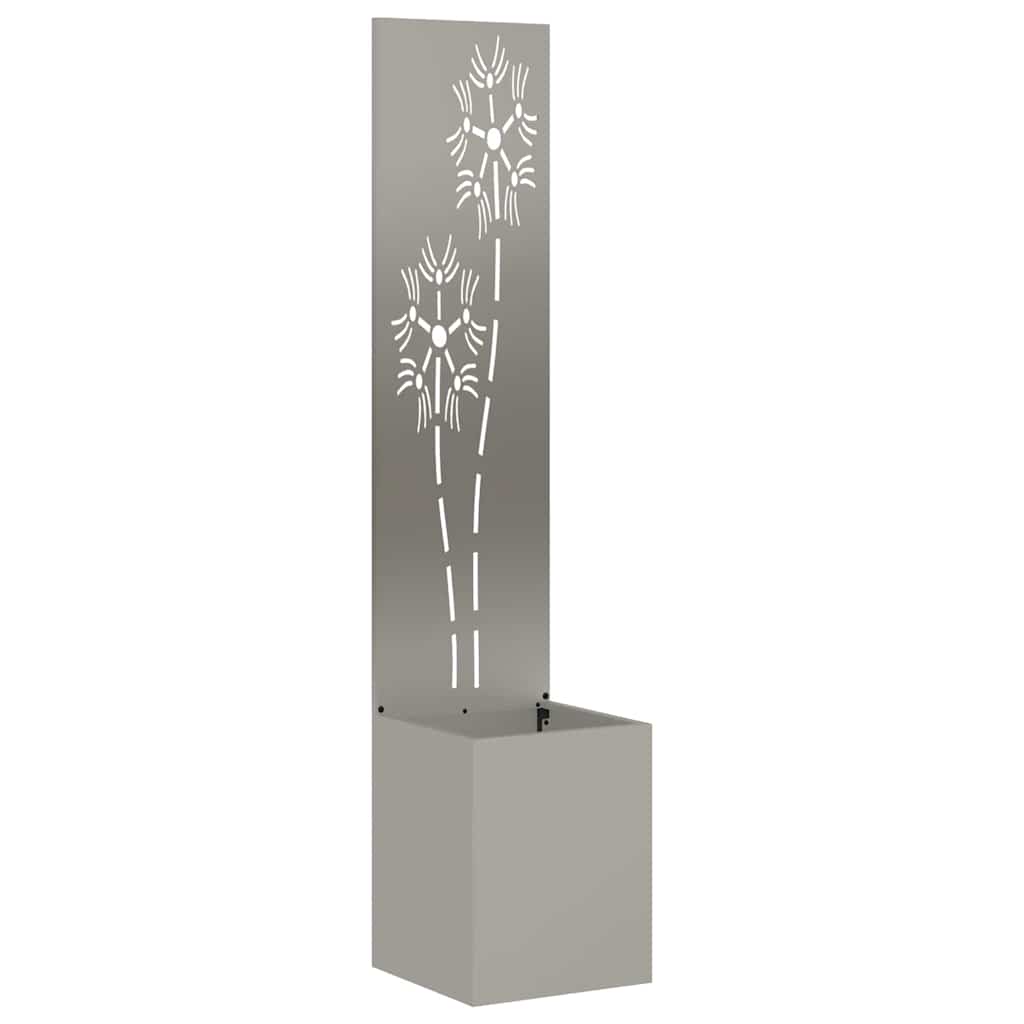 vidaXL Οθόνη Ιδιωτικότητας Κήπου Floral Σκ rusty 32 x 140 εκ.