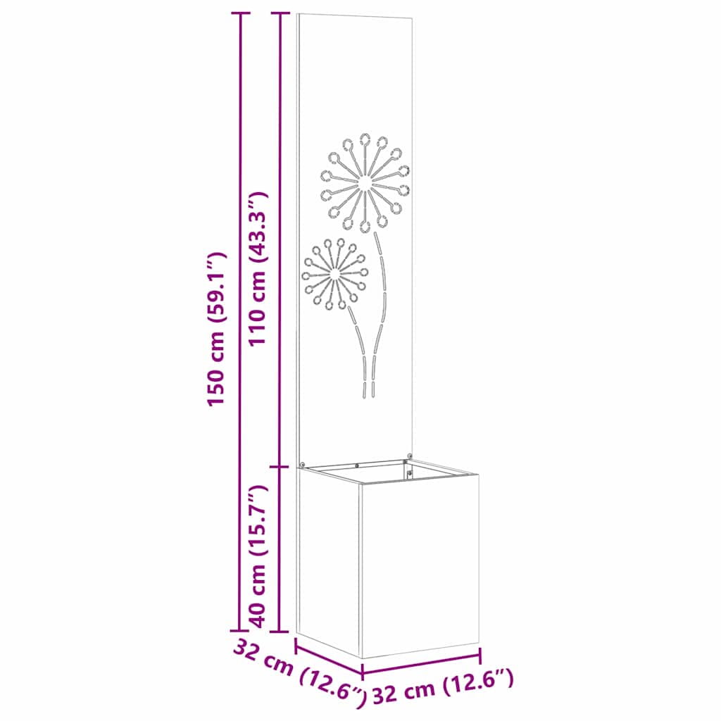 vidaXL Οθόνη Ιδιωτικότητας Κήπου Μαιανδρικό σχέδιο Ασημί 32 x 140 εκ.