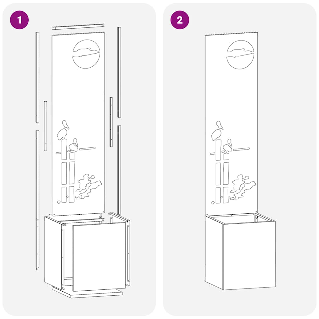 vidaXL Οθόνη Ιδιωτικότητας Κήπου Σκ rusty 32 x 140 εκ.