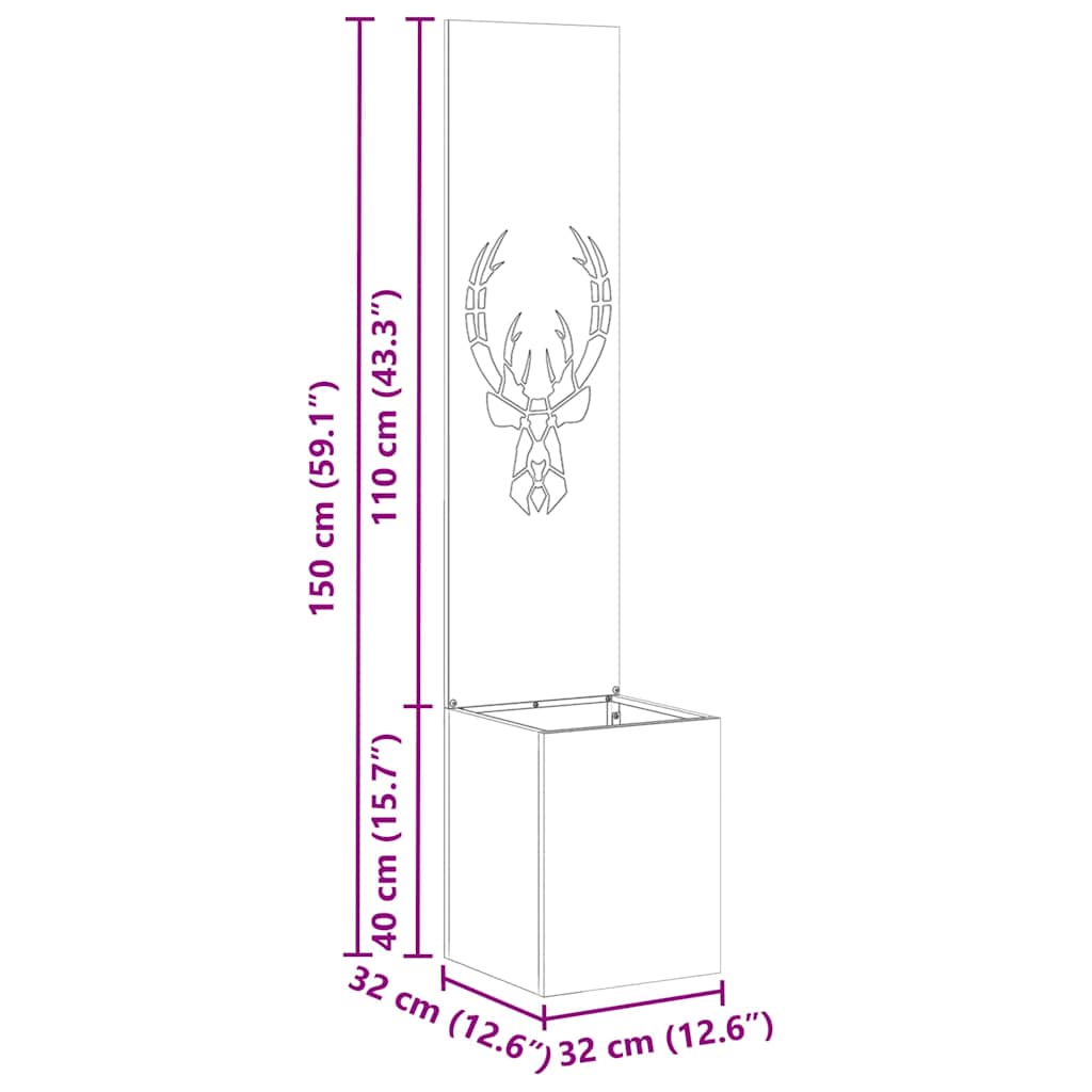 vidaXL Οθόνη Ιδιωτικότητας Κήπου Animal Print Μαύρο 32 x 140 εκ.