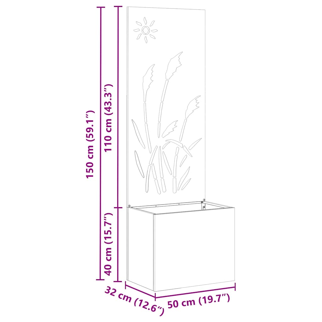 vidaXL Οθόνη Ιδιωτικότητας Κήπου Μαιανδρικό σχέδιο Ασημί 50 x 140 cm