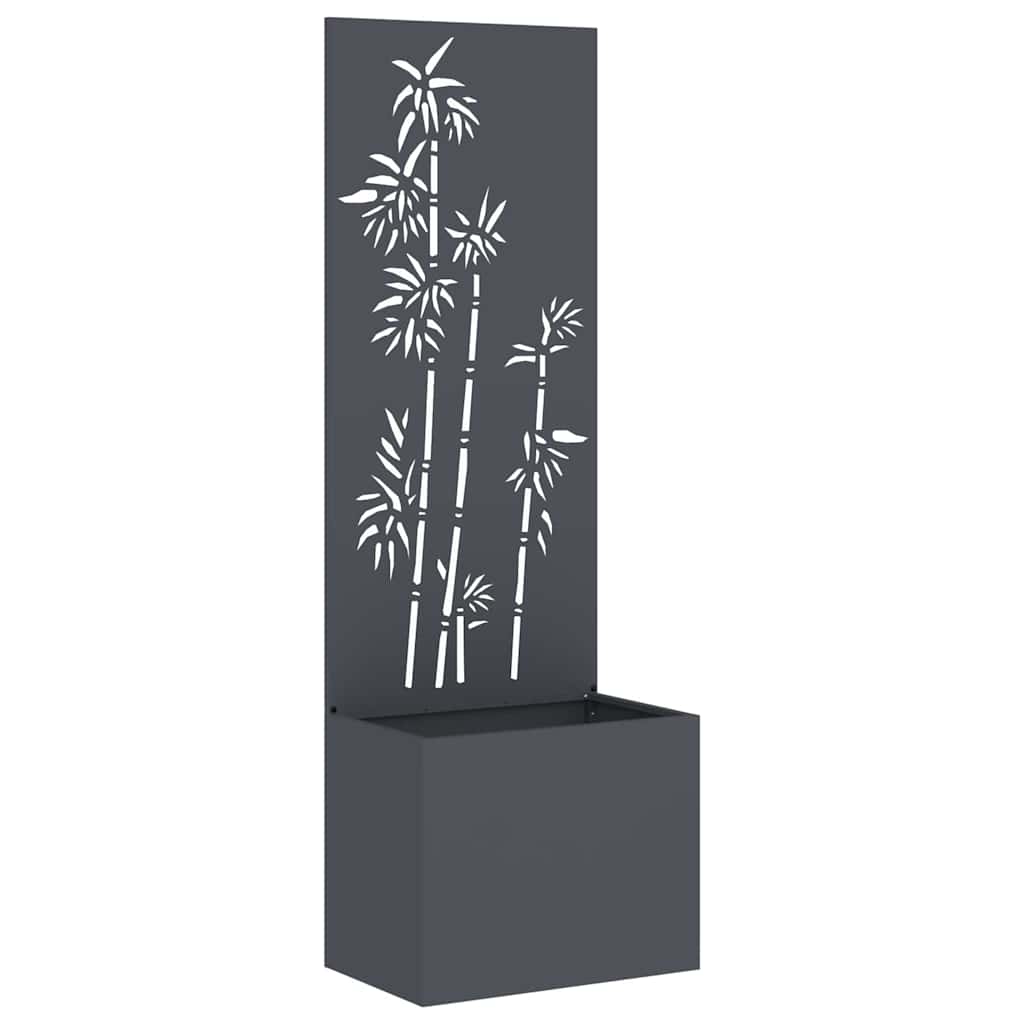 vidaXL Οθόνη Ιδιωτικότητας Κήπου Floral Ανθρακί 50 x 140 cm